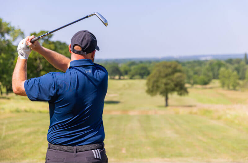 Photo of a man playing golf at East Horton Golf Club.